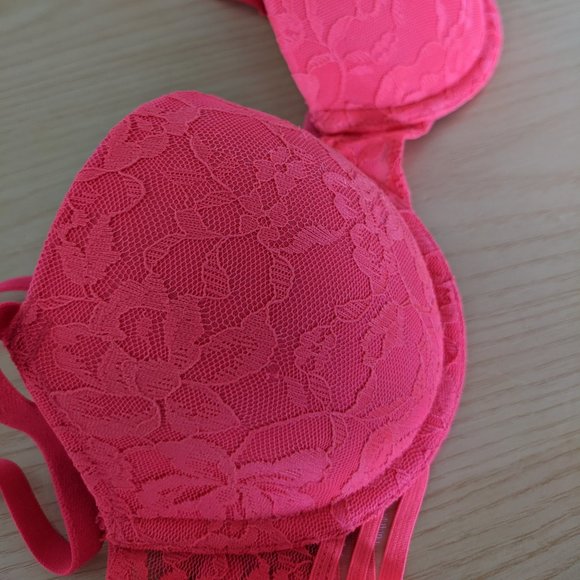 NWOT La Senza Pink Lace Bra 34A - Picture 3 of 4